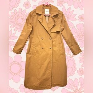 Madewell Tan Double-Breasted Trench Coat